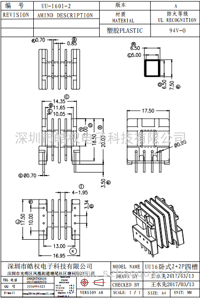 UU-1601-2卧式2+2P四槽