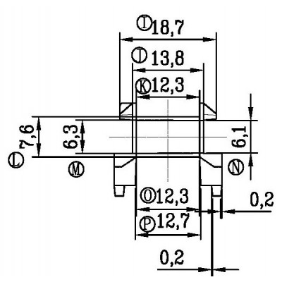 RH-EE-2008/EE-20卧式(4+4PIN)