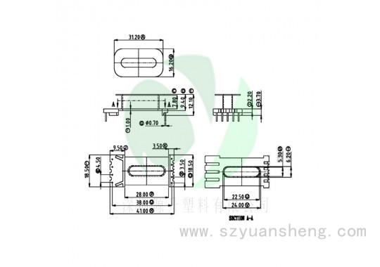ED2027(5+4)高频变压器骨架磁芯电源充电器开关铁壳配件线圈BOBBIN图6