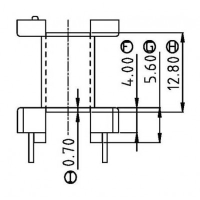 EI-2504/EI25立式(4+4PIN)
