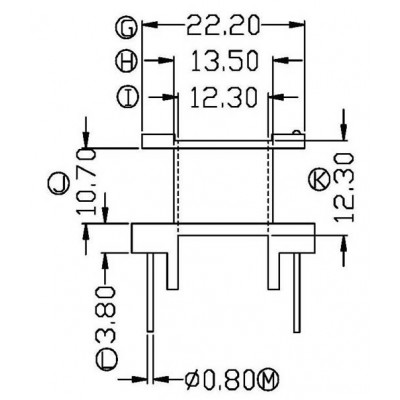 EI-2805/EI28立式(8+8PIN)