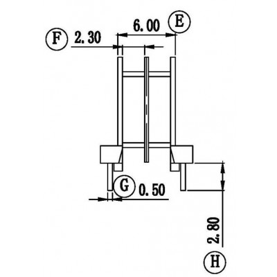 EOP-9.5/EOP9.卧式双槽(4+4PIN)