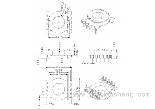 EQ3013(5+5)橱柜灯电源骨架图2