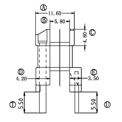 EE-1905/EE-19卧式(2+2PIN)