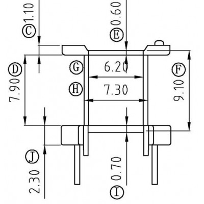 EE-1301/EE-13立式(5+5PIN)带挡板