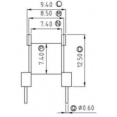 EE-1302/EE-13卧式(4+4PIN)