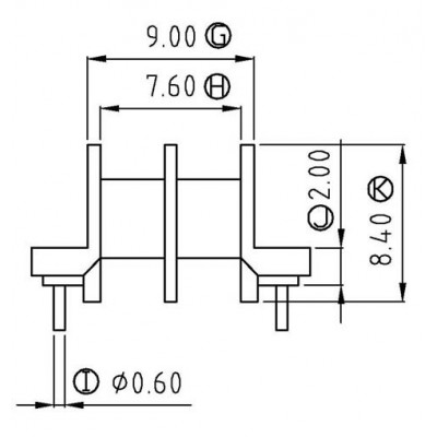EE-1502/EE-15卧式双槽(2+2PIN)