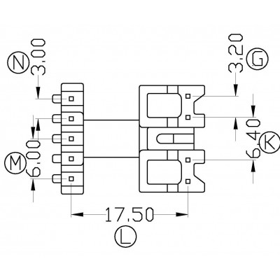 EE-1618/EE-16卧式(5+4PIN)
