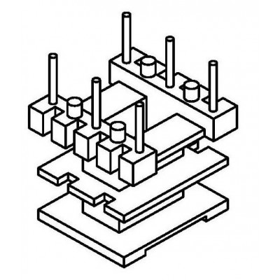 JS-1311/EE13立式双槽(3+3PIN)