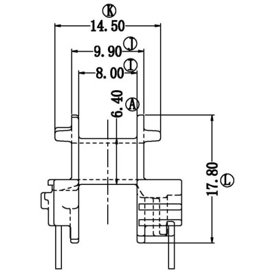 YX-EE1603/EE16卧式(5+3)PIN