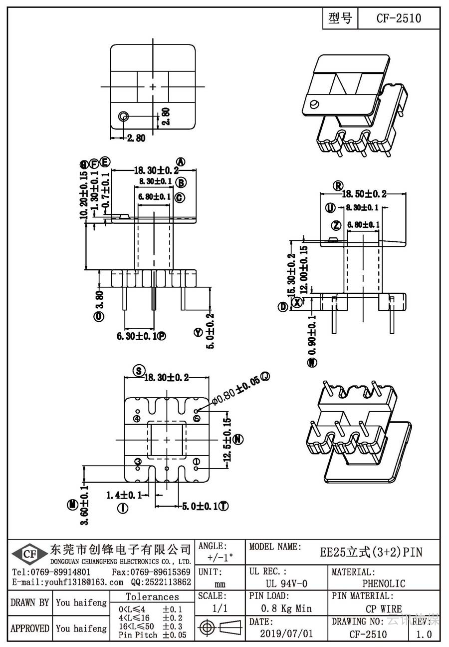 CF-2510/EE25立式(3+2)PIN
