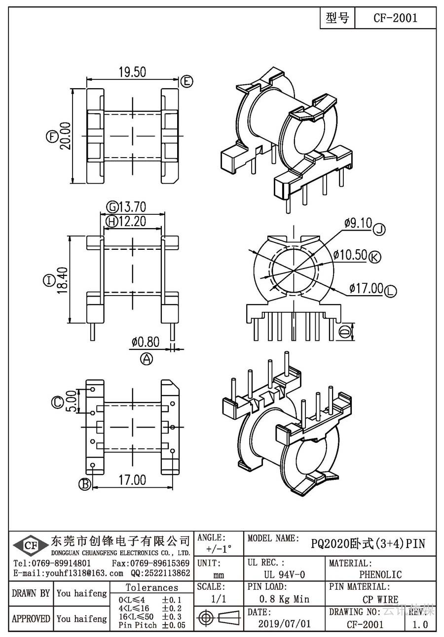 CF-2001/PQ2020卧式(3+4)PIN