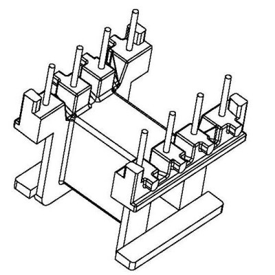 CF-2001/EF20卧式(4+4)PIN磁芯加厚