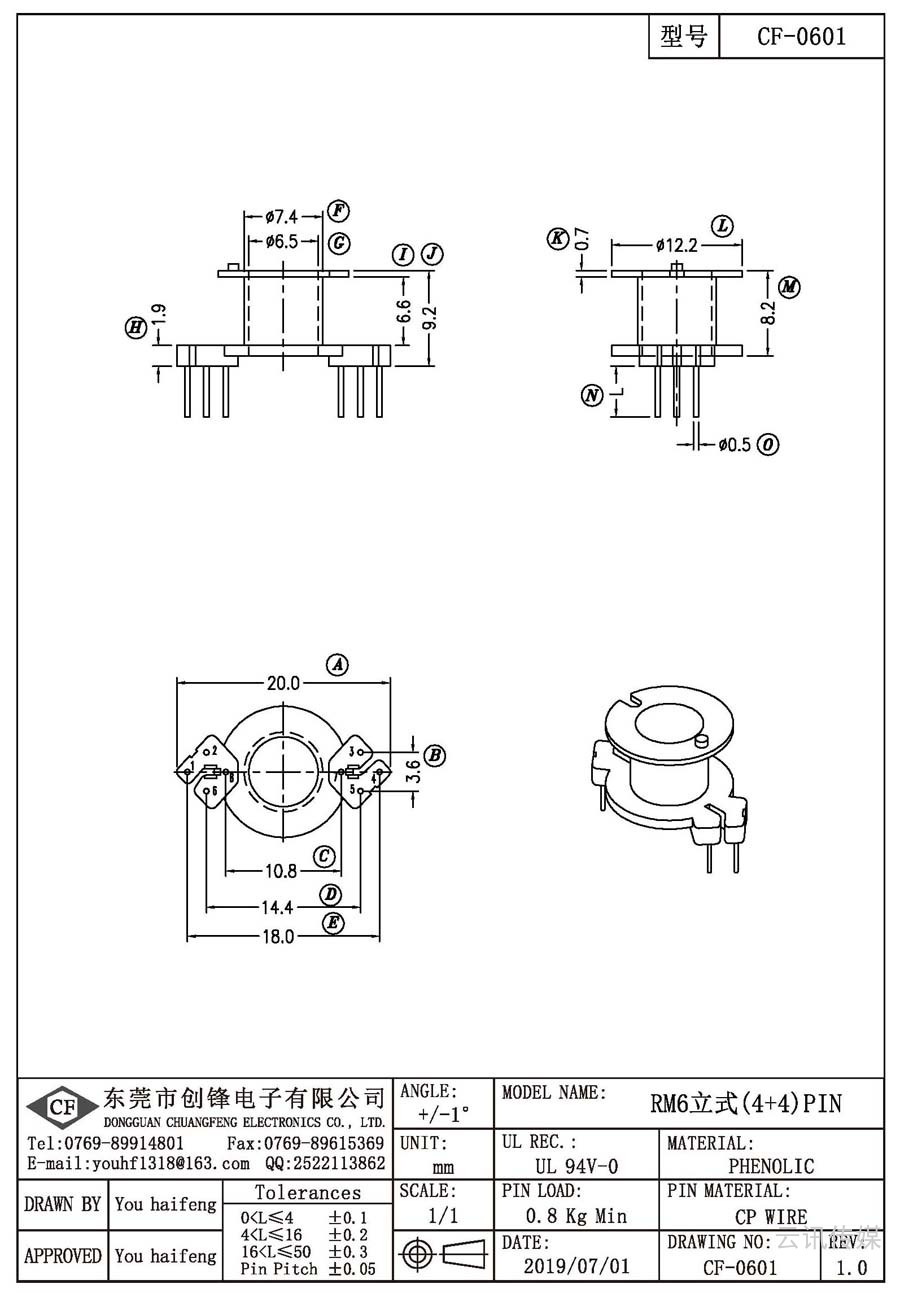 CF-0601/RM6立式(4+4)PIN