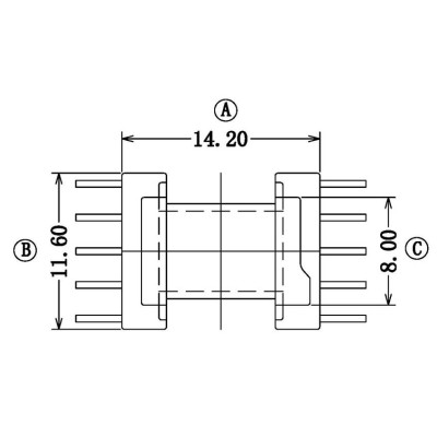 EPC-1301-3/EPC13卧式(5+5PIN)平脚