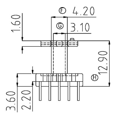 EE-1307/EE-13立式(5+5)PIN