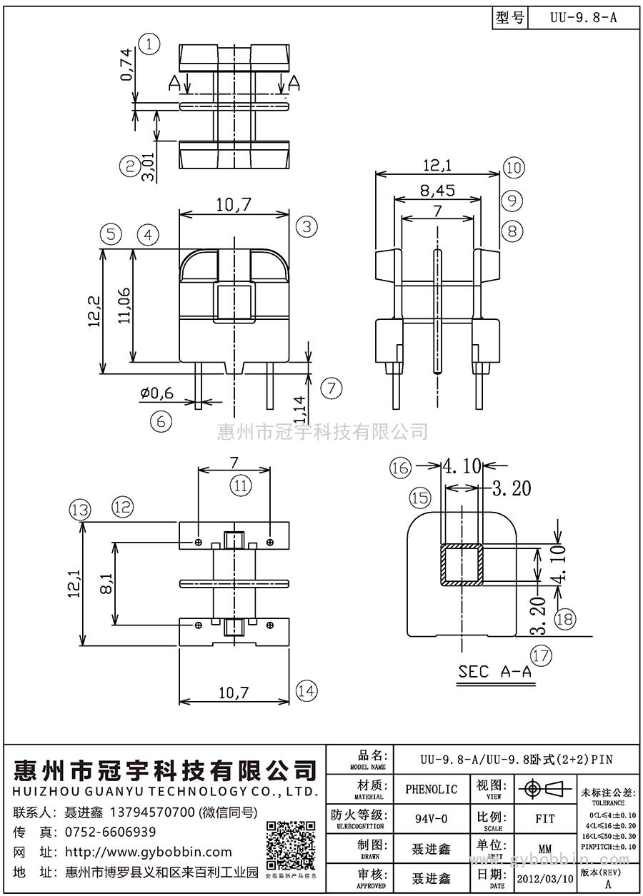 UU-9.8-A/UU-9.8臥式(2+2)PIN