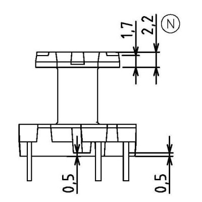 EI-1705-1/EI17立式(5+2+1+2PIN)