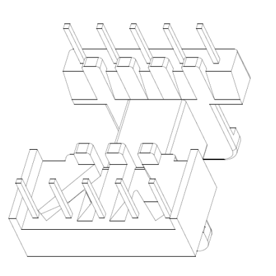 EE-1608卧式(5+5)PIN 排距：17.50