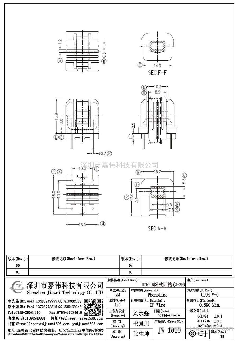 JW-1010/UU10.5卧式四槽(2+2P)