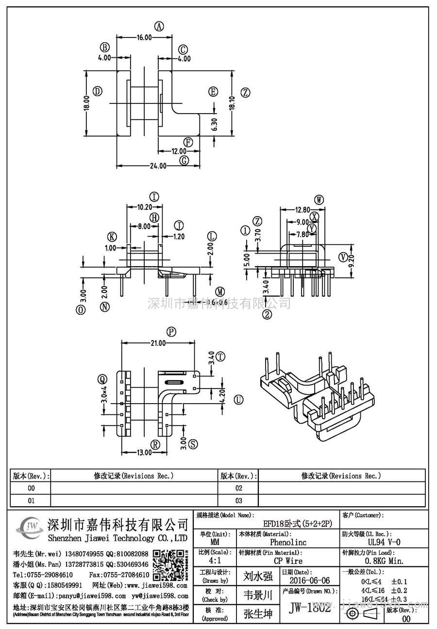 JW-1802/EFD18卧式(5+2+2P)