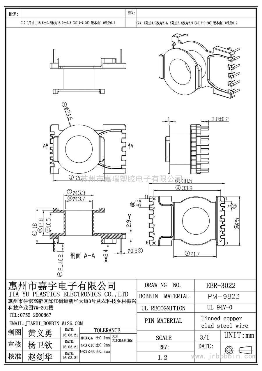 EER30(5+6)P立式单槽/EER-3022