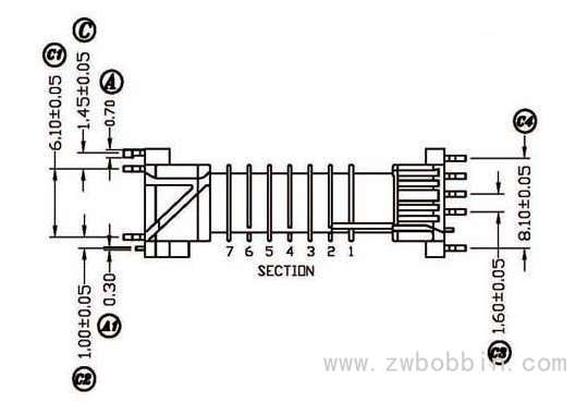 Z-0901/SMD UI9.8卧式(4+5PIN)