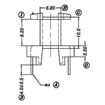 Z-1607/EE16立式(4+6PIN)