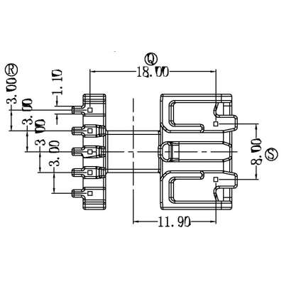 EE-1613/EE16卧式(5+2PIN)