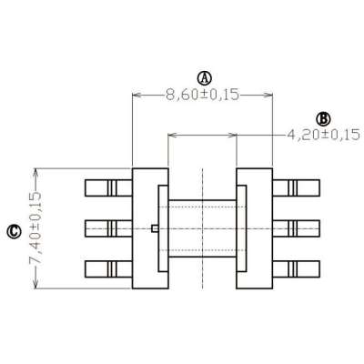 ED-0801-3/ED8卧式(3+3PIN)