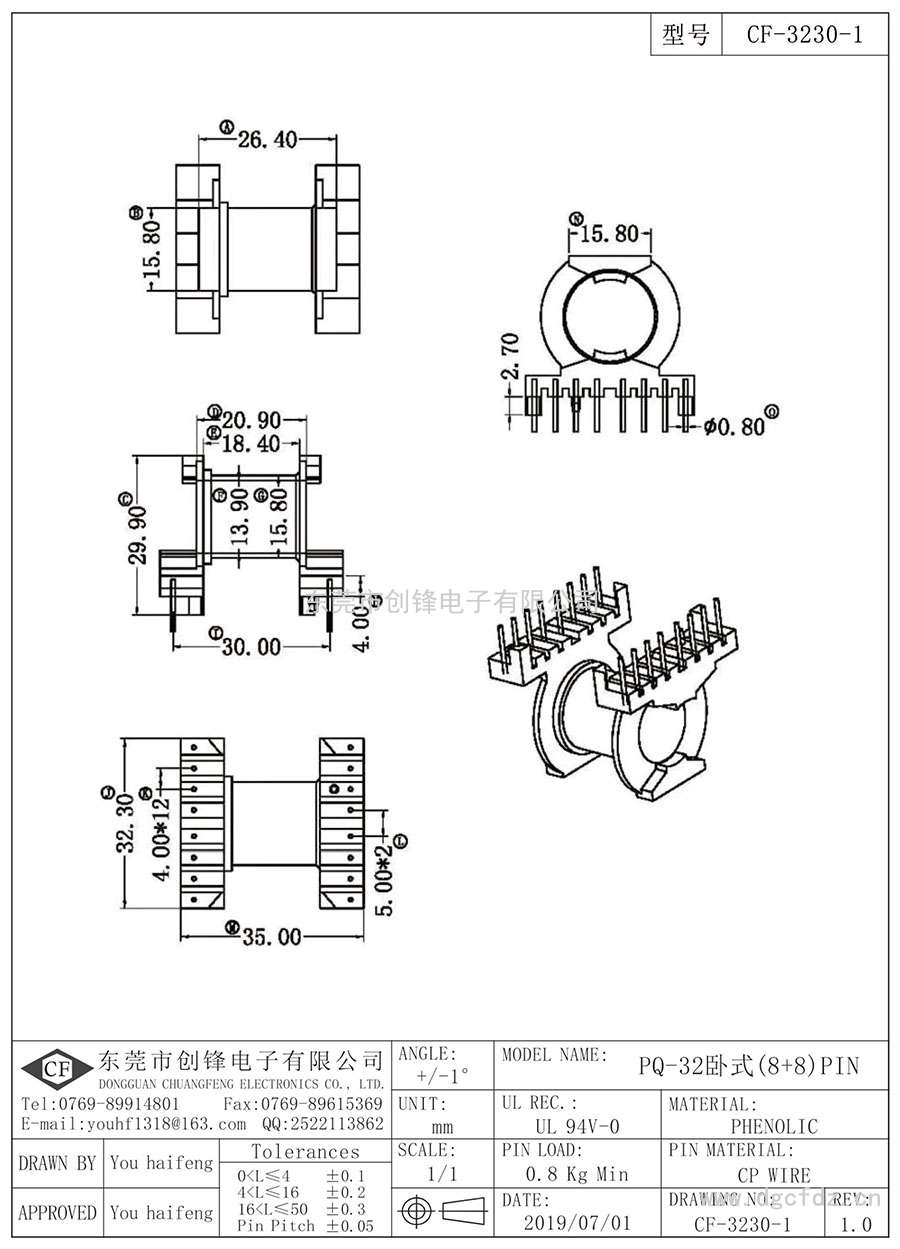 CF-3230-1/PQ-32卧式(8+8)PIN