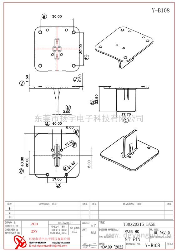 Y-B108 T30<i></i>X20<i></i>X15 ba<i></i>se 