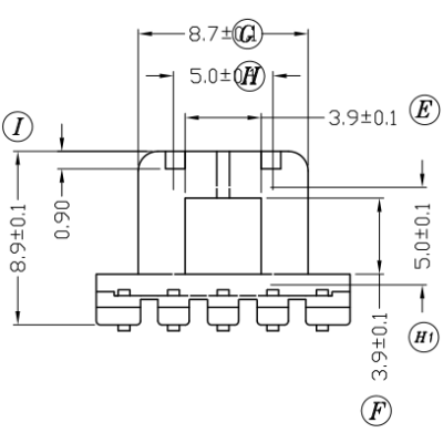 Y-S1202 EF12.6卧式5+5 C型脚