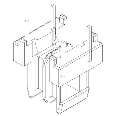 SR-EE-8.3/EE-8.3卧式双槽(2+2)PIN