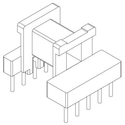 SR-EE-1608/EE-16卧式单槽(5+5)PIN