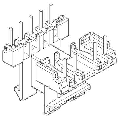 SR-EE-2205/EE-22卧式(5+4)PIN