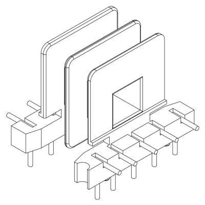 SR-EE-2506/EE-25卧式双槽(5+5)PIN