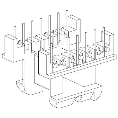 SR-EE-4001/EE-40卧式单槽(7+7)PIN