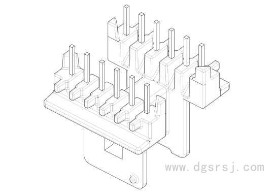 SR-EE-1321/EE-13卧式(6+6PIN