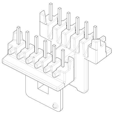 SR-EE-1321/EE-13卧式(6+6PIN