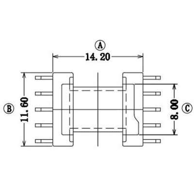 XWC-EPC-13/SMDEPC-13卧式单槽海鸥脚(5+5PIN)