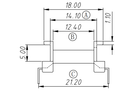 EPC-1902卧式6+6 L脚 扁针 EPC1902