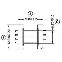 BC-027-1 EEM-12.7卧式(4+4PIN)