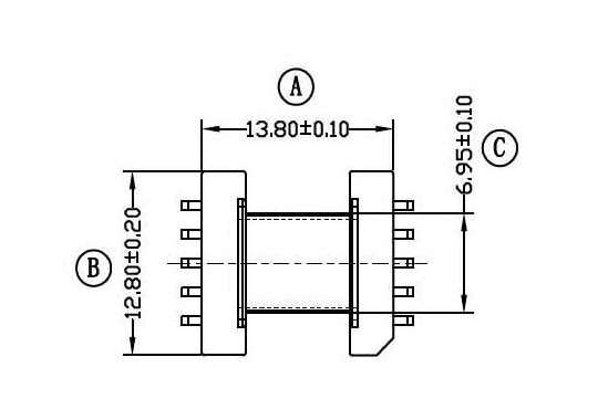 BC-027-2 EEM-12.7卧式(5+5PIN)