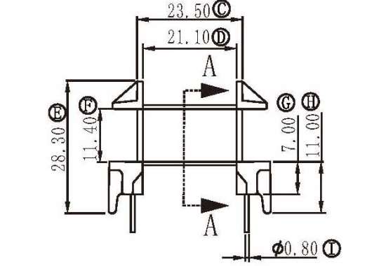 ETD-3401-4/ETD-34卧式(22+22PIN)