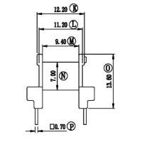 EE-1904/EE-19卧式(5+5PIN)X