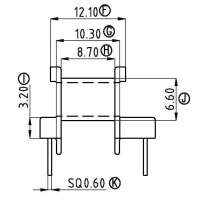 EE-1608-6/EE-16卧式(5+5PIN)