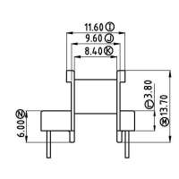 EE-1608-5/EE-16卧式(5+5PIN)X