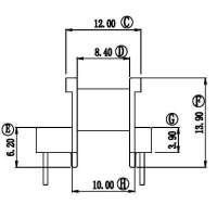 EE-1608-2/EE-16卧式(5+5PIN)