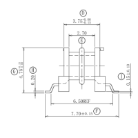 HXH-EE5.0-2 EE5.0双槽贴片3+3针